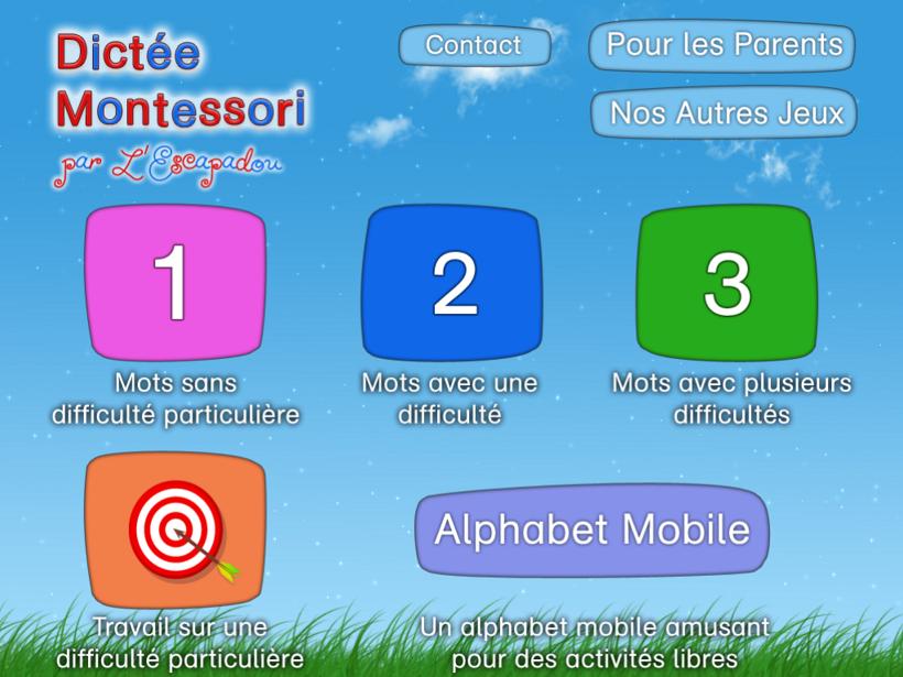 L'escapadou Dictée Montessori appli iPad iPhone 3