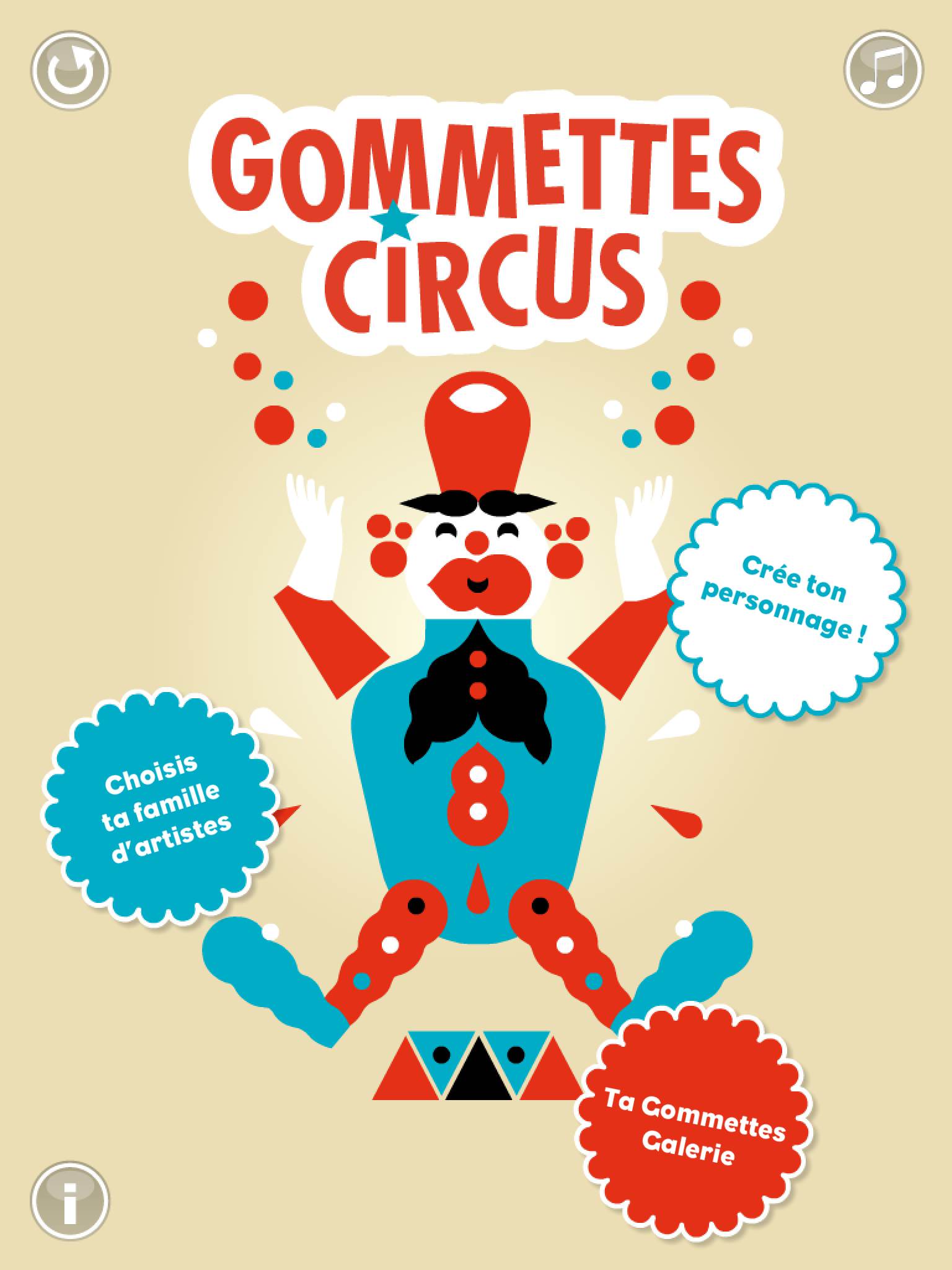 Gommette Circus application tablette iPad enfant Sarbacane La Souris Grise 1