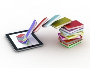 Books fly into your tablet, 3D